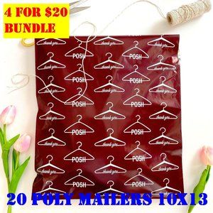 20 Pack 10x13 Poly Mailers Posh Hanger Designer